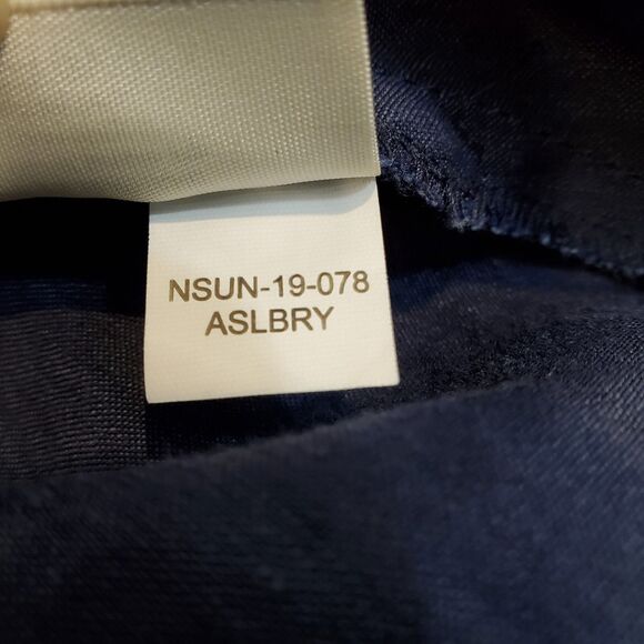 MM.Lafleur Linen Blend Collared Top XS Blue Stretch 3/4 Sleeve Nautical Preppy - Picture 10 of 10